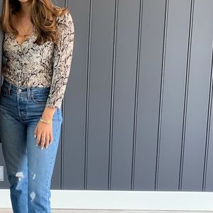 Reformation snake print top